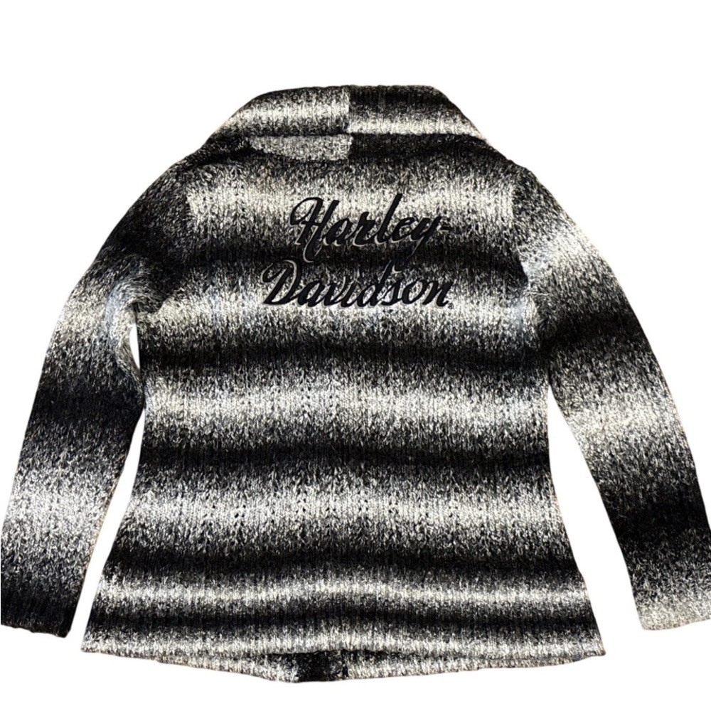 Harley-Davidson Black and White Knit Sweater